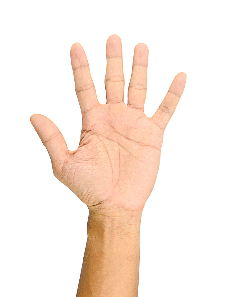 Hand gesture with 5 fingers